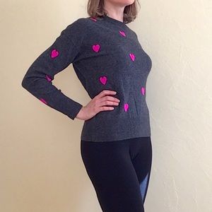Philosophy Hearts 100% Cashmere Sweater Valentine's Day